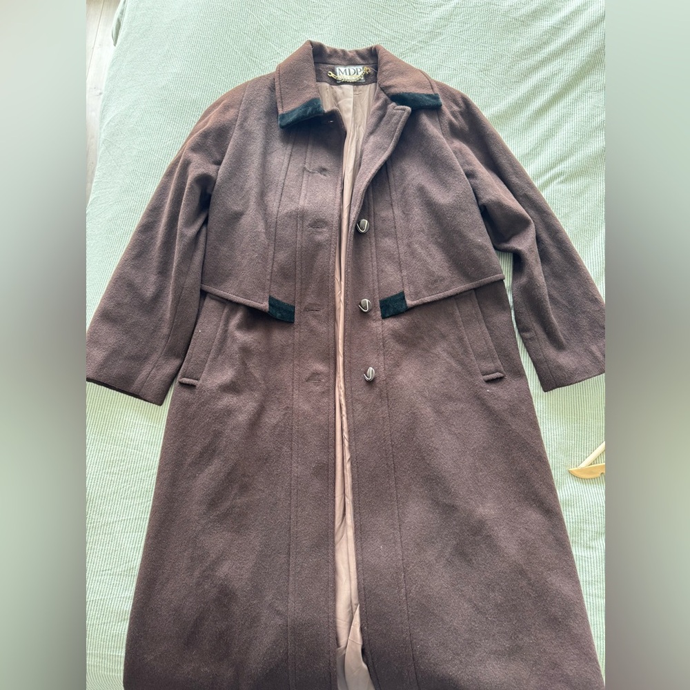Vintage Mario de pinto floor length trench coat